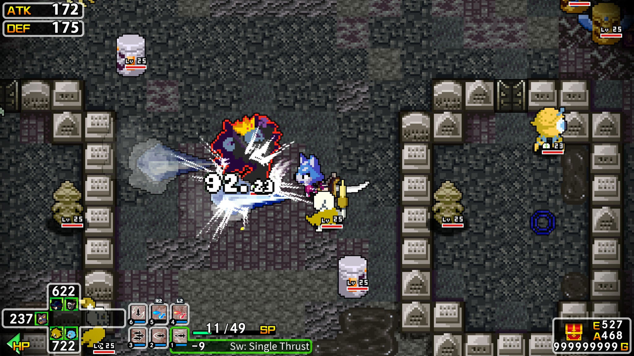 Cladun X3 Screenshot of action combat
