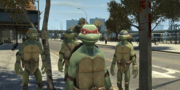 Seriously with mods you can even put the TMNT gang into GTA IV!