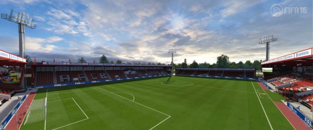 FIFA16_XboxOne_PS4_BarclaysPremierLeague_Cropped_DeanCourt_dusk_WM | The Outerhaven This game is pretty... Like, I want to eat the grass pretty