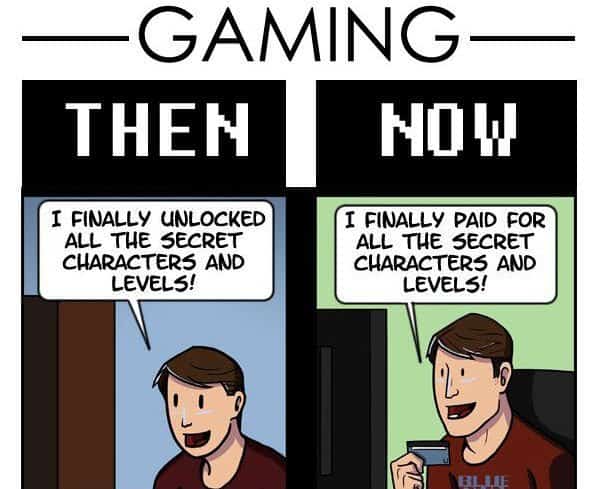 gaming-then-vs-now-comic | The Outerhaven You no longer earn things in game, you pay for them