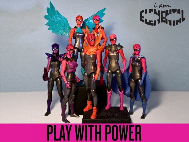 IAmElemental Female Action Figures