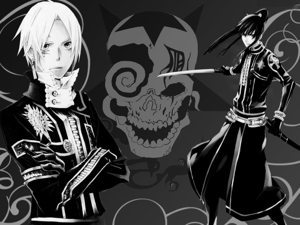 Konachan.com - 49160 allen_walker d.gray-man kanda_yuu monochrome | The Outerhaven D.Gray-man