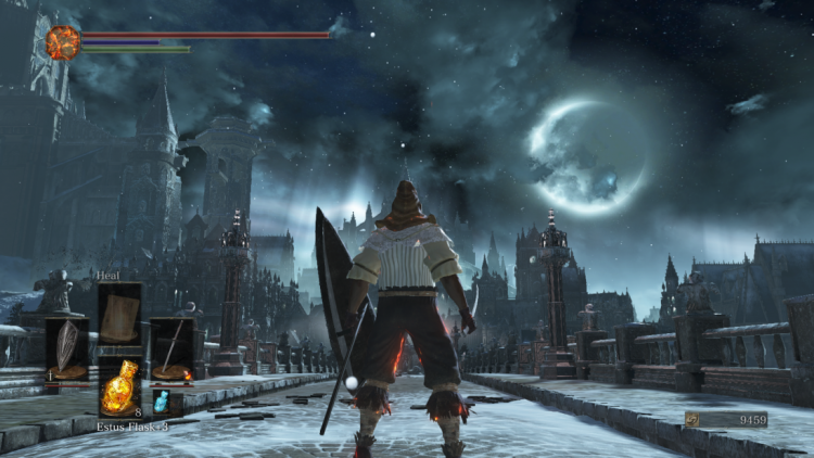 Dark Souls III review screenshot- Looking at the Moon