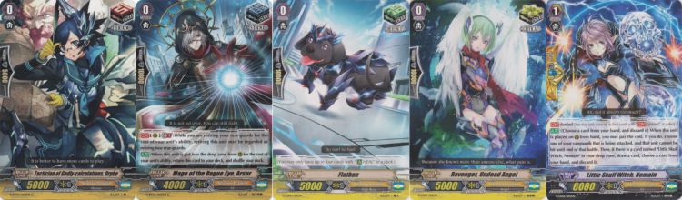 The line up of Trigger cards and the Sentinel card