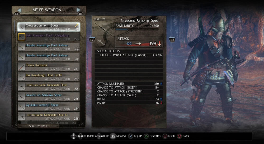 nioh-show-gear | The Outerhaven