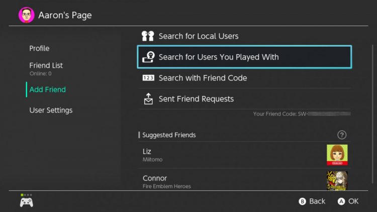 Nintendo Switch Adding Friends - The Outerhaven