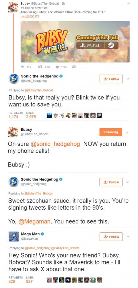 Bubsy-sonic-megaman | The Outerhaven