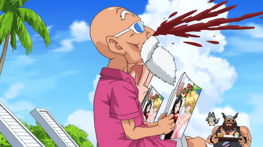DBS_Master_Roshi_nose_bleed | The Outerhaven Master Roshi