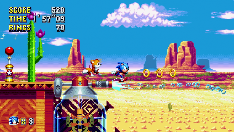 Sonic Mania Mirage Saloon Zone Act 2