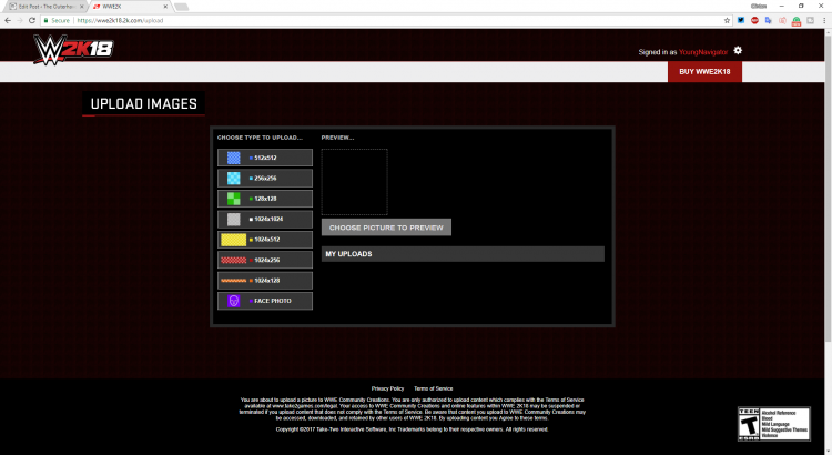 WWE 2K18 Image Uploader