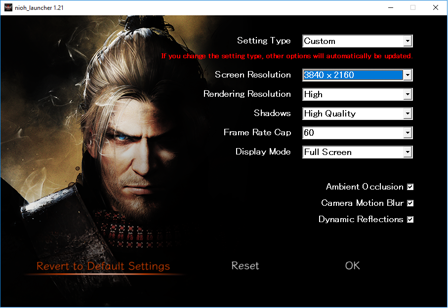 NIOH-launcher-options