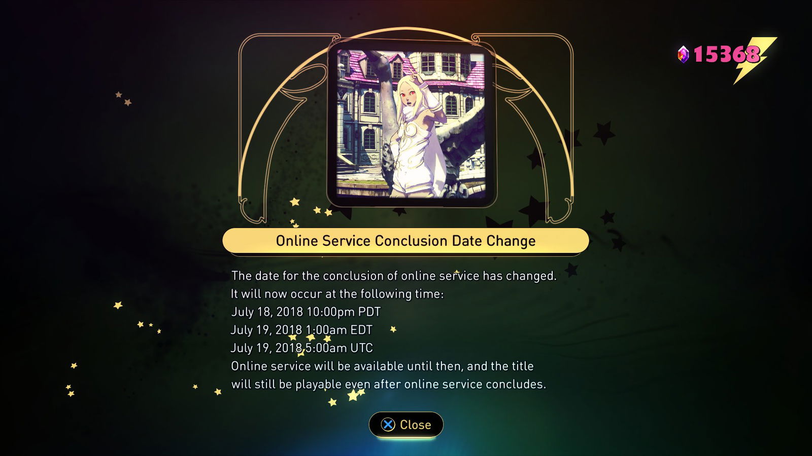 gravity rush 2 server shutdown delayed