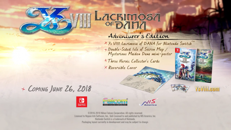 Ys VIII Lacrimosa of DANA Adventurer's Edition