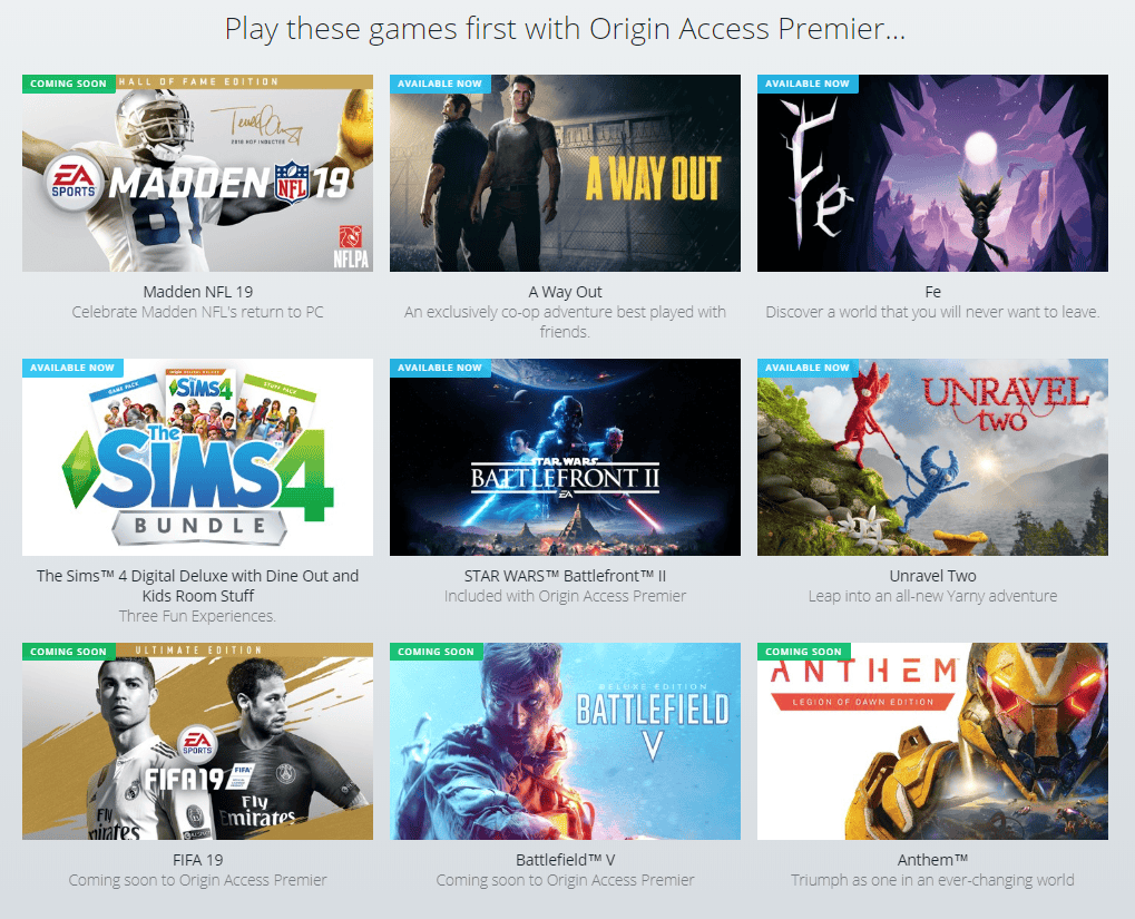 EA-origin-access-premier-02 | The Outerhaven Look at all those Premier access games