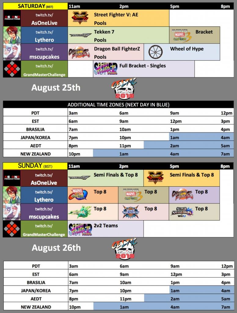 Celtic Throwdown 2018 live streams.