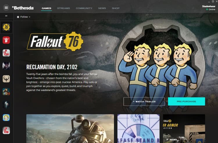 Bethesda launcher screenshot 01 | The Outerhaven Bethesda launcher screenshot 01