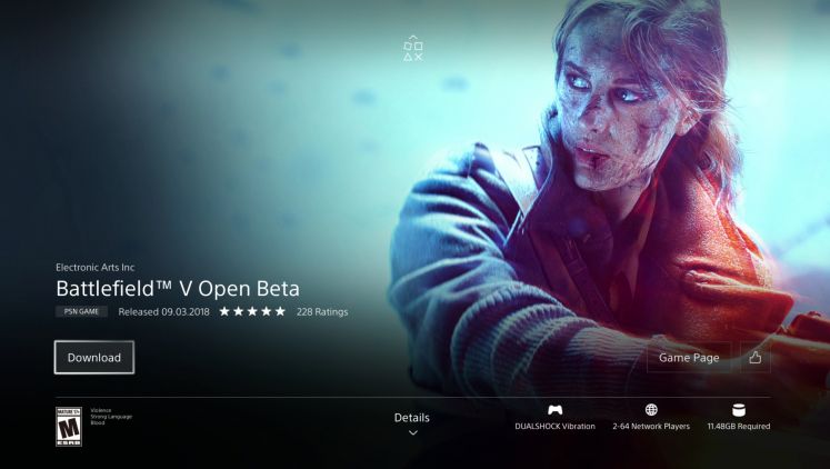 Battlefield V open beta - PS4