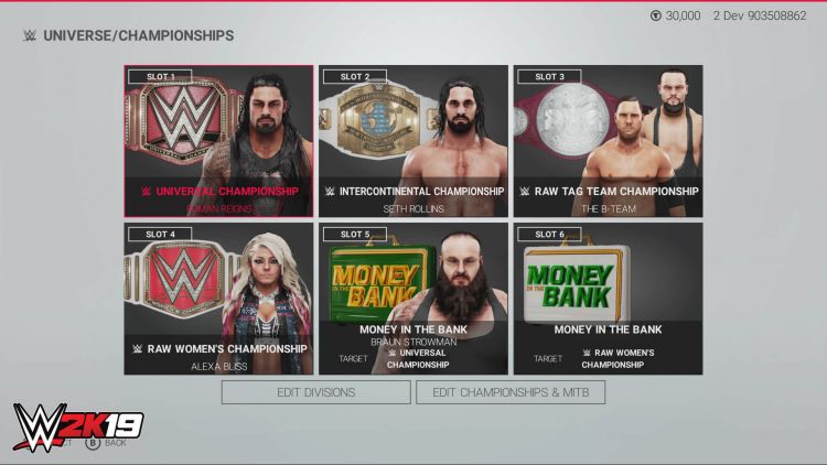 WWE 2K19 Six Champs