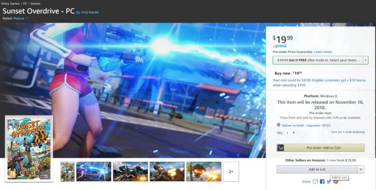 Sunset Overdrive on Amazon | The Outerhaven Sunset Overdrive on Amazon