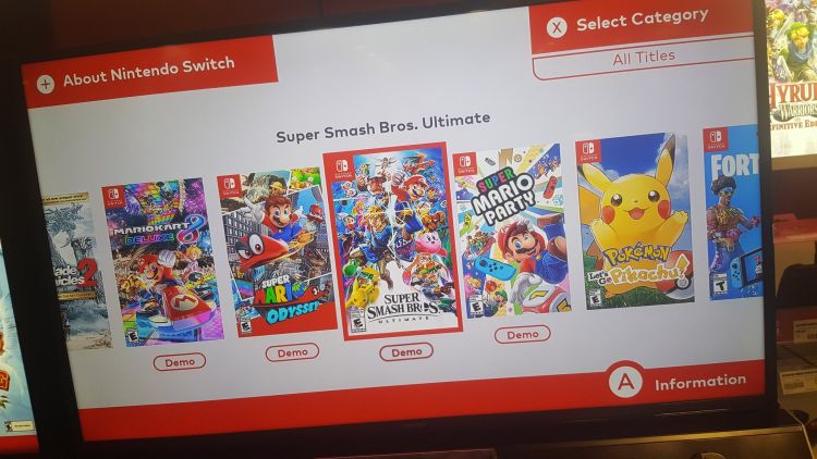 Super Smash Bros. Ultimate demo at best buy