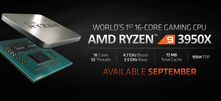 Ryzen 2 3950X Processor - September 2019