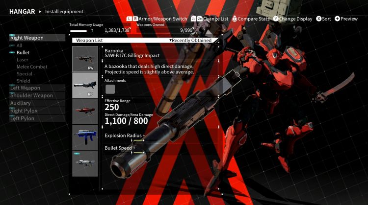 Daemon x Machina - arsenal customization