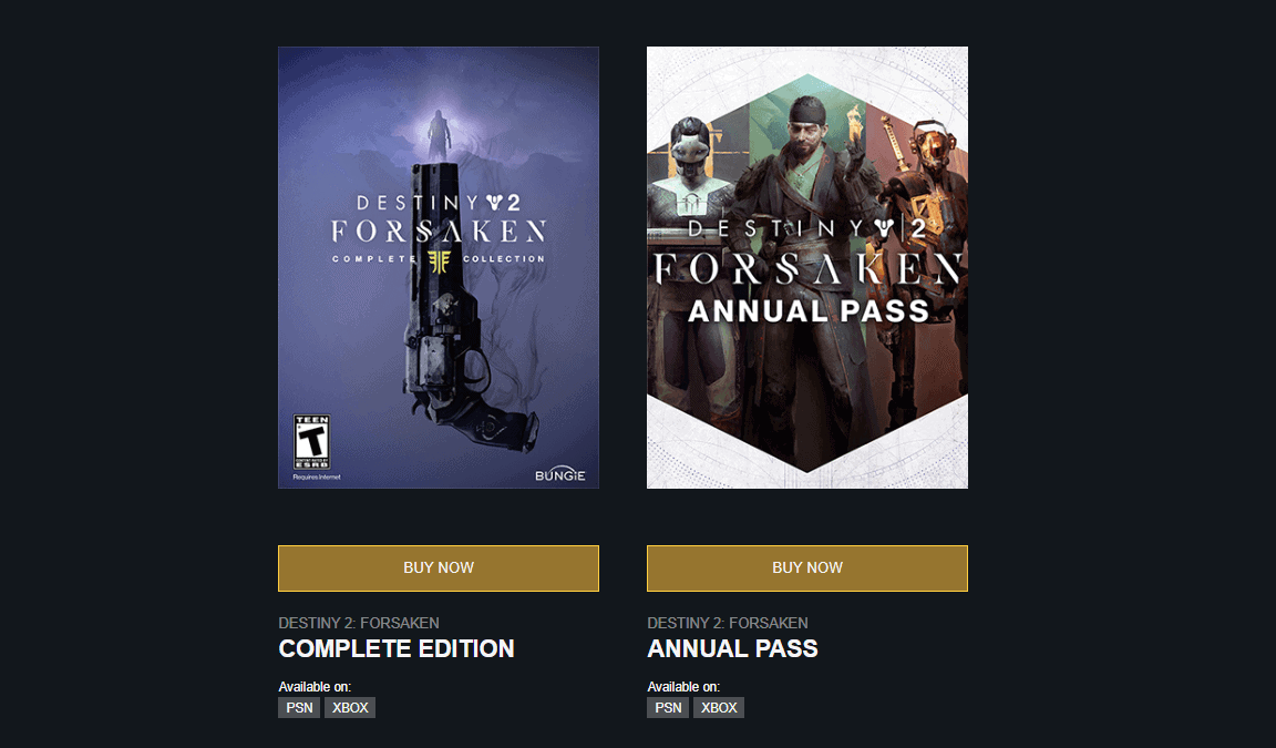 Destiny 2 Forsaken Annual Pass | The Outerhaven Destiny 2