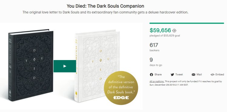 Darksouls Hardcover - You Died Funded | The Outerhaven Darksouls Hardcover - You Died Funded