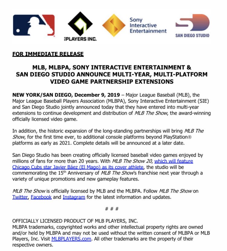 MLB The Show coming to other platforms