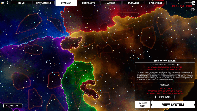 Mechwarrior-5-Mercenaries Inner Sphere Map