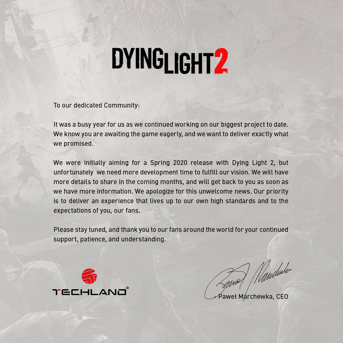 Dying Light 2 Delayed 2020 | The Outerhaven Dying Light 2 Delayed 2020