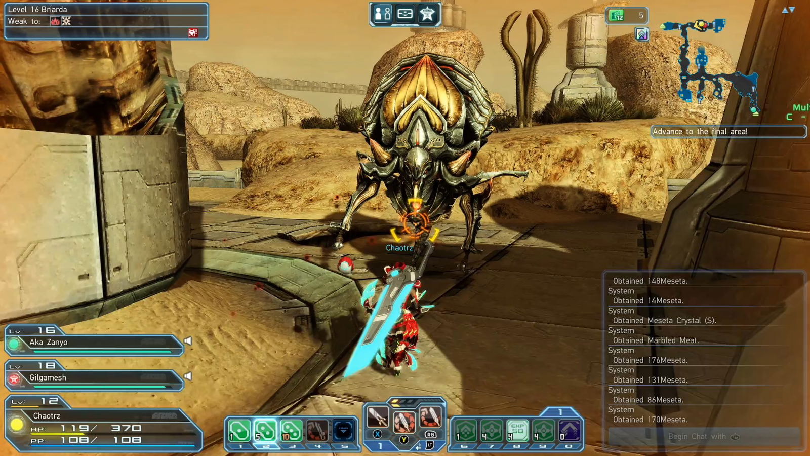 Phantasy Star Online 2 closed beta screenshot