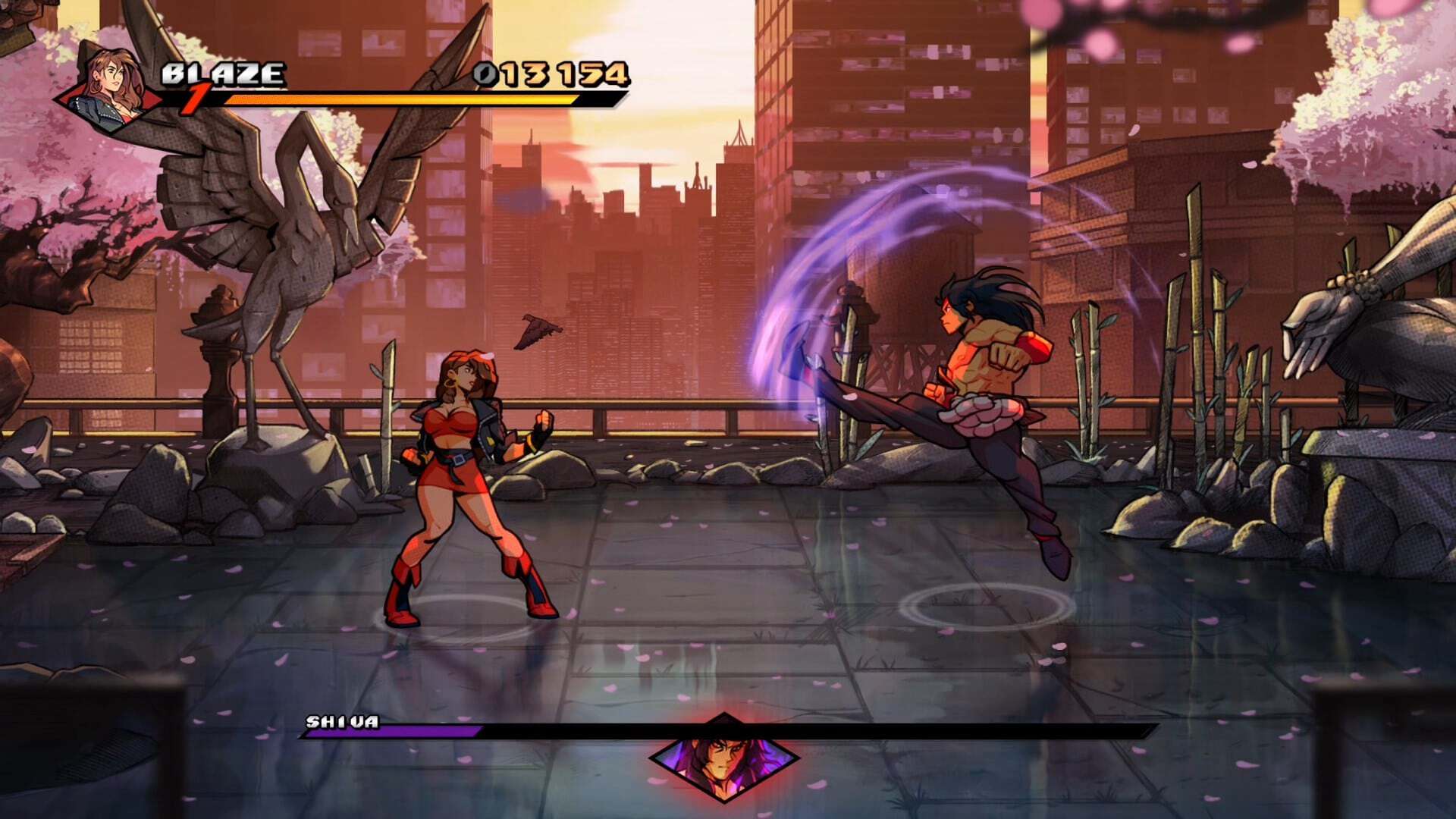Streets of Rage 4 PC Gameplay - Blaze Chinatown versus Shiva | The Outerhaven