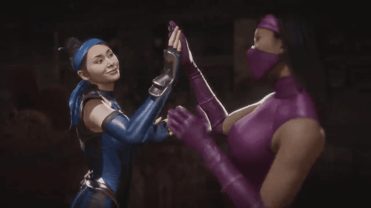 Kitana and Mileena high-five - mk11-friendship | The Outerhaven