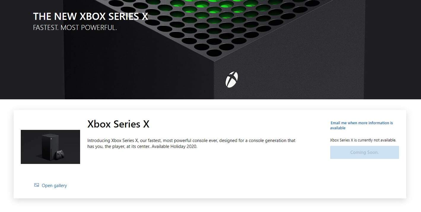 Xbox Series X pre-order page live | The Outerhaven