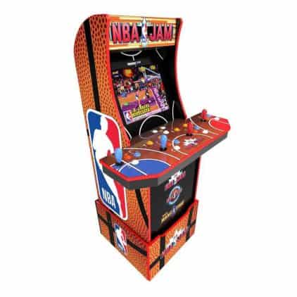 NBA-Jam-Wi-Fi-Enabled-Arcade-Cabinet-with-Riser-and-Stool | The Outerhaven