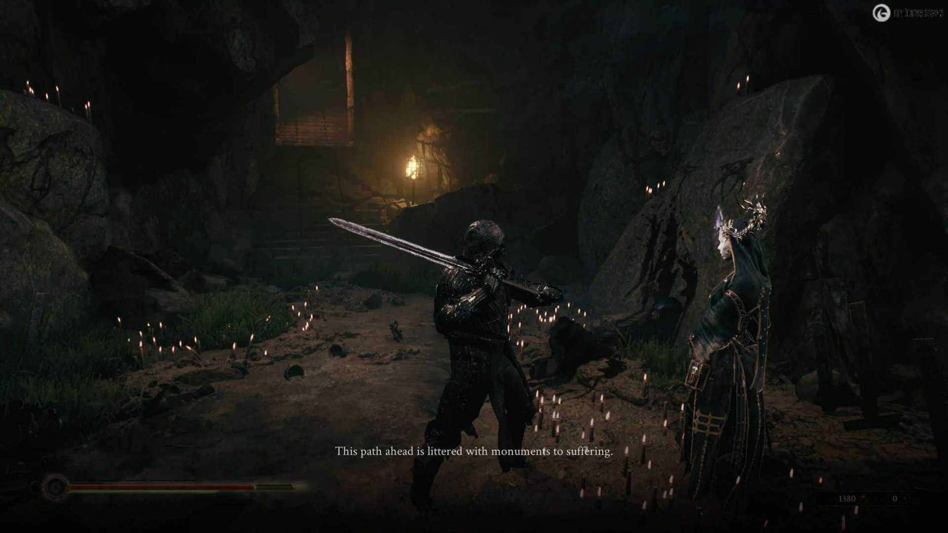 Mortal Shell character facing danger