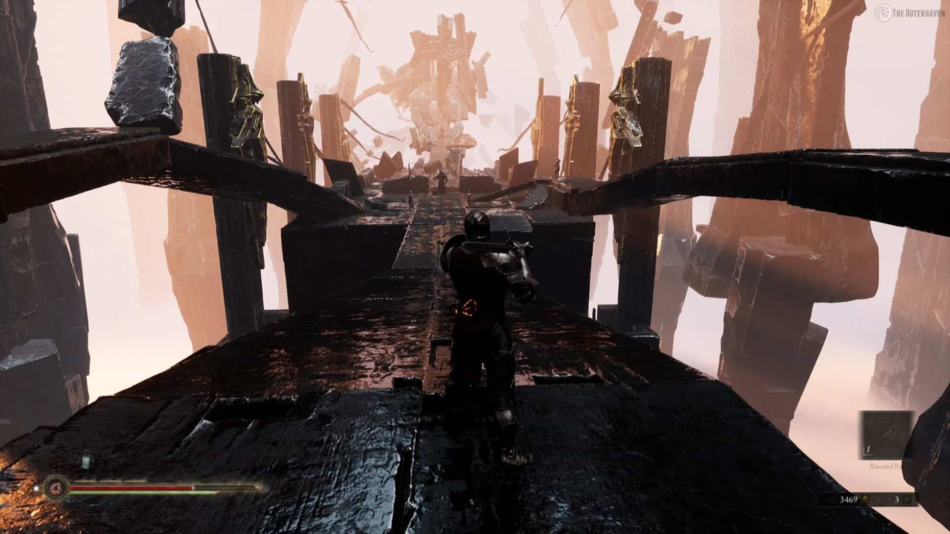 Mortal Shell floating stone environment on PC