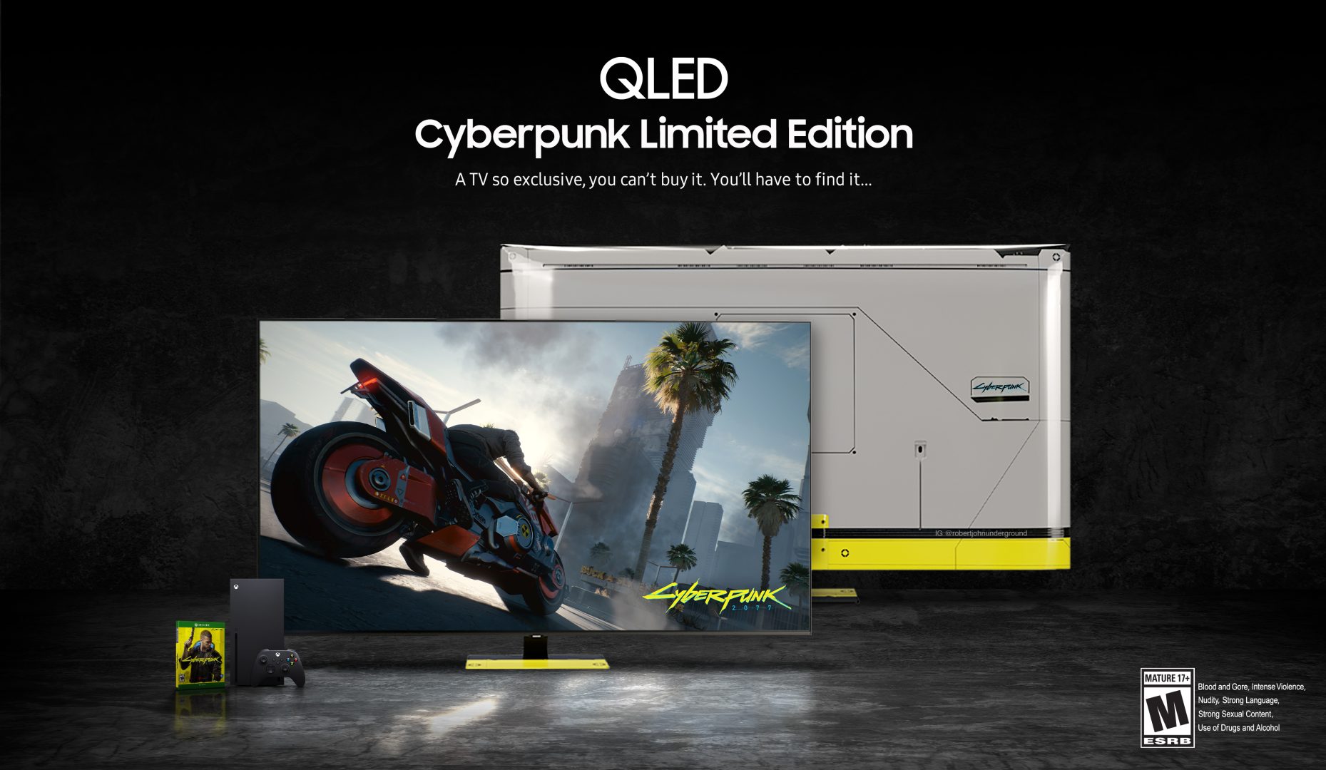 Samsung QLED Xbox Cyberpunk 2077 TV | The Outerhaven Samsung QLED Xbox Cyberpunk 2077 TV
