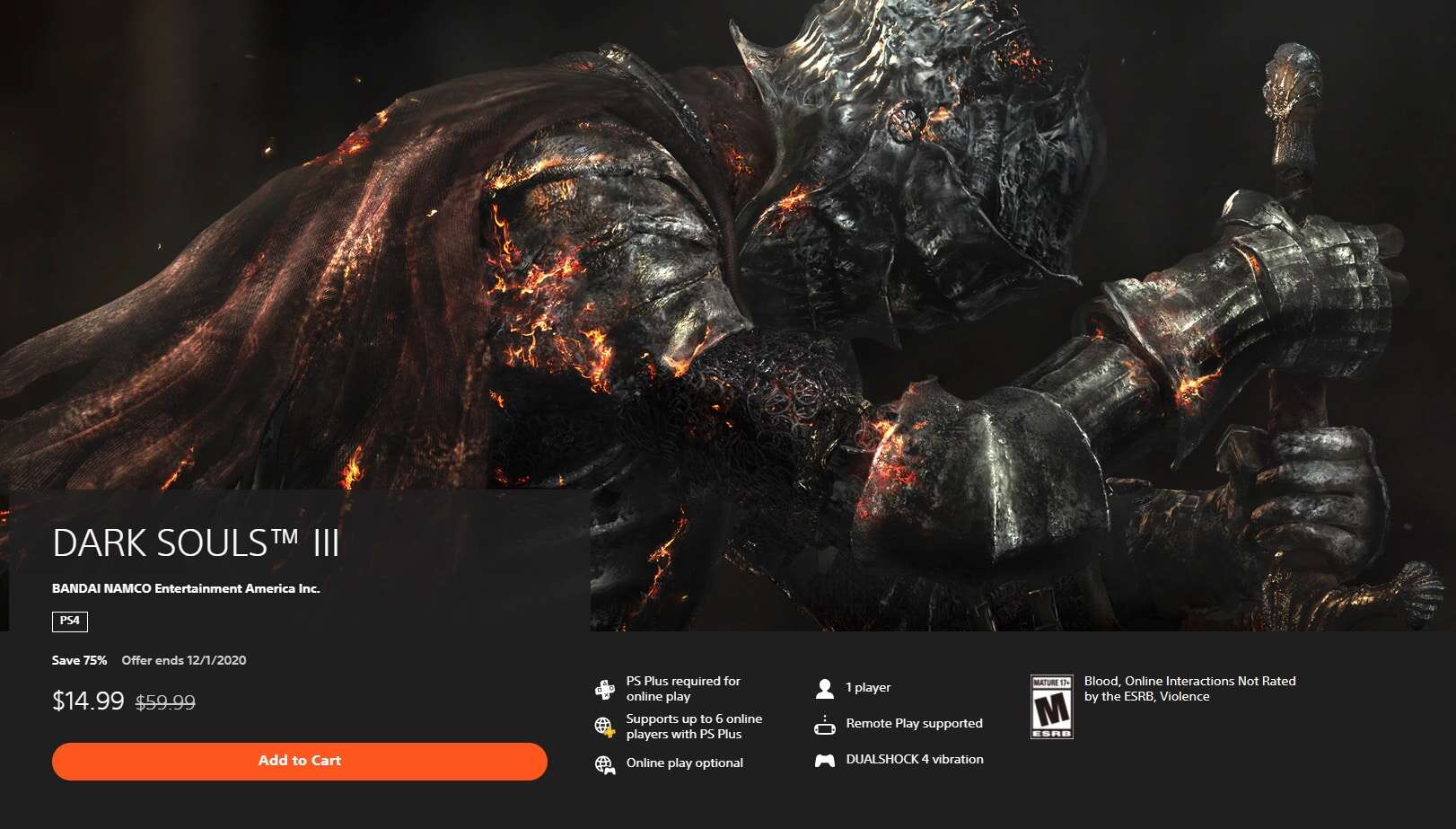 Dark Souls 3 on sale PSN-01 | The Outerhaven Dark Souls 3 on sale PSN-01