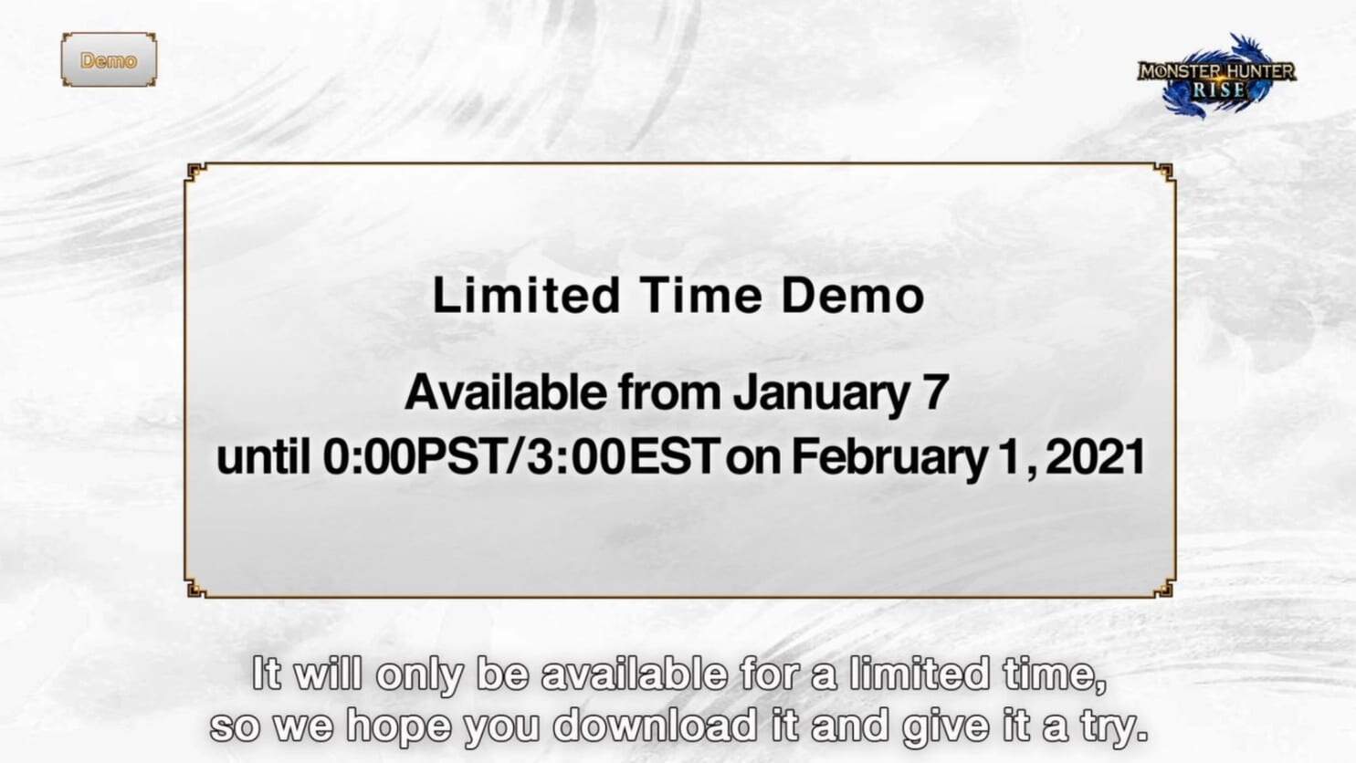 MHRise_demo_Jan72021 | The Outerhaven Monster Hunter Rise Demo