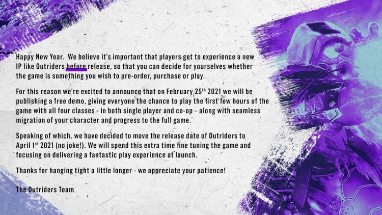 Outsiders Delayed April 2021 | The Outerhaven Outsiders Delayed April 2021