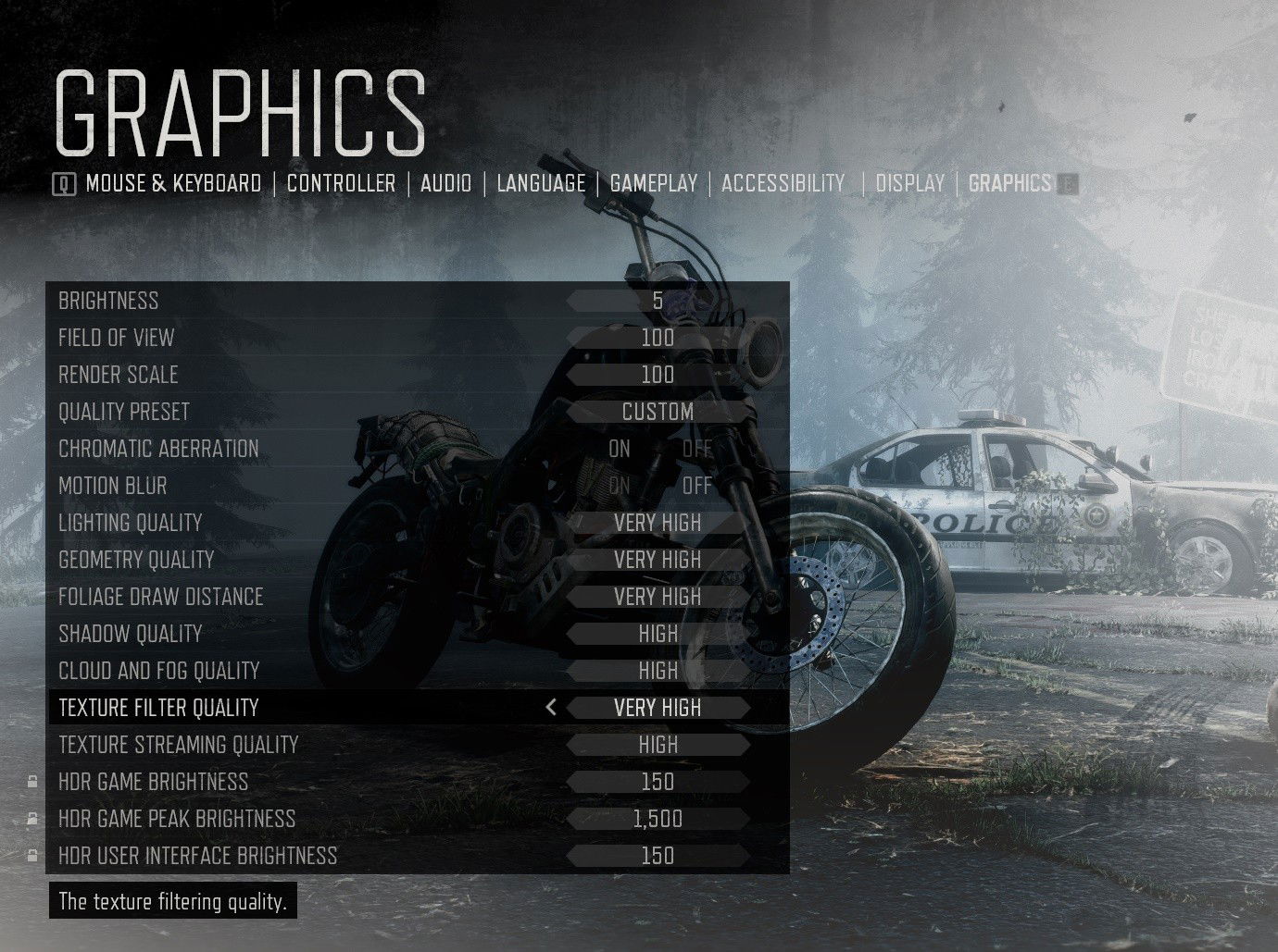Days Gone PC Review - Graphic Options | The Outerhaven