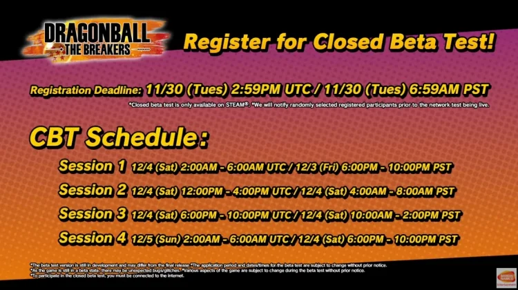 Dragon Ball The Breakers closed beta times | The Outerhaven Dragon Ball The Breakers closed beta times