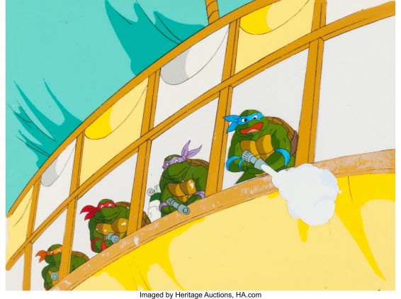 Teenage_Mutant_Ninja_Turtles_Production_Cel_Setup_Heritage_Auctions | The Outerhaven Teenage Mutant Ninja Turtles