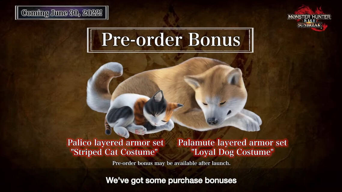Monster Hunter Sunbreak Preorder Bonus | The Outerhaven Monster Hunter Sunbreak Preorder Bonus