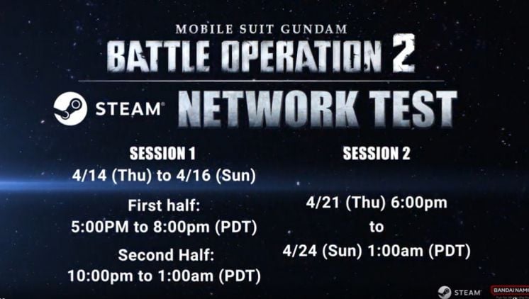 mobile-suit-gundam-battle-operation-2-network-test | The Outerhaven Mobile Suit Gundam Battle Operation 2 Test Times