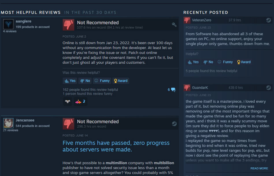 Dark Souls negative reviews on Steam | The Outerhaven Dark Souls negative reviews on Steam