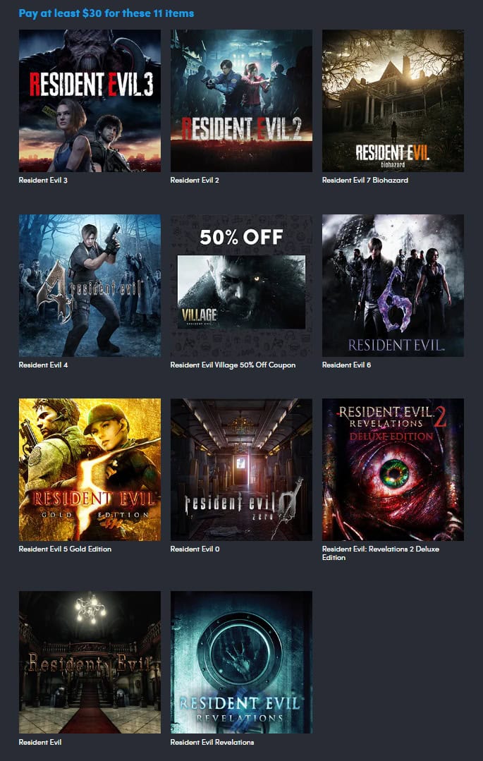 Humble Bundle Resident Evil Decades of Horror Sale-2 | The Outerhaven Humble Bundle Resident Evil Decades of Horror Sale-2
