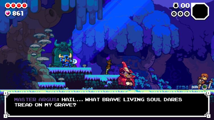 Grave of Master Argus in Shovel Knight Dig-04